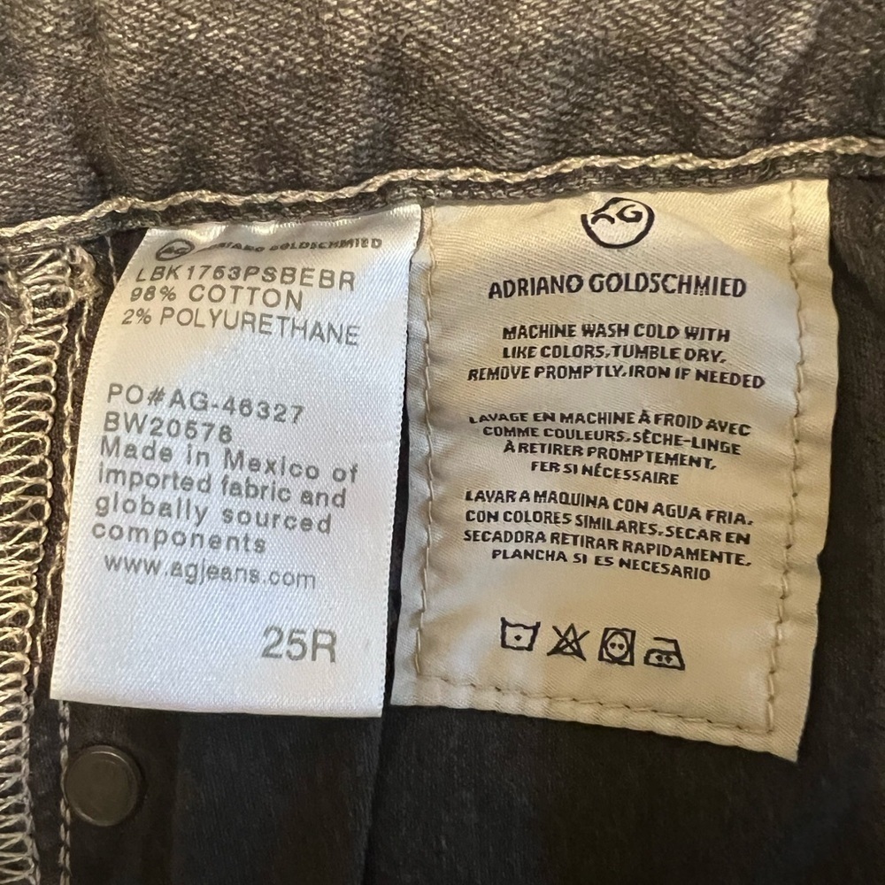 AG Adriano Goldschmied Isabelle High Rise Straight Crop Jeans 25R - Picture 8 of 10